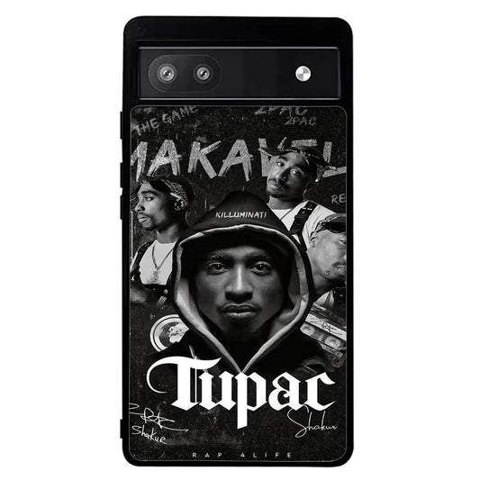 2 Pac Sakur Black Google Pixel 6A Case