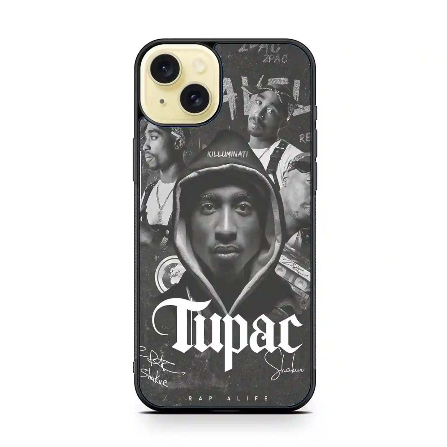 2 Pac Sakur Black iPhone 15 Plus Case