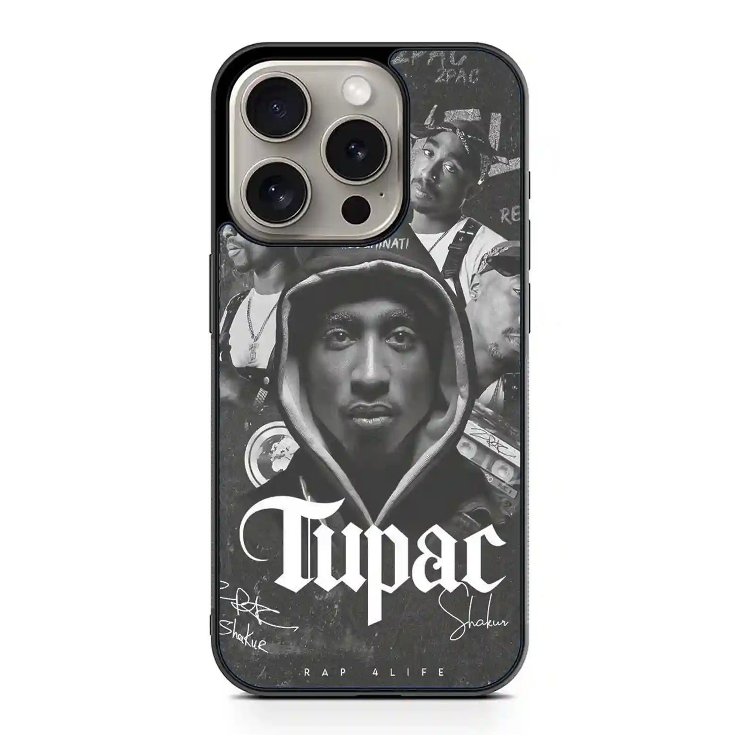 2 Pac Sakur Black iPhone 15 Pro Max Case