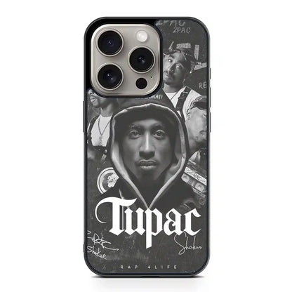 2 Pac Sakur Black iPhone 15 Pro Max Case