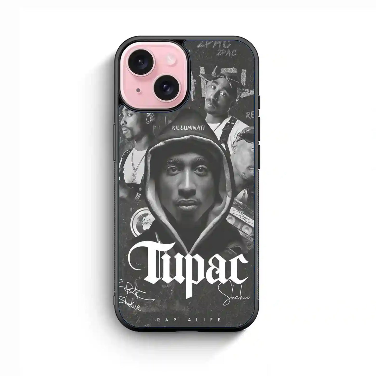 2 Pac Sakur Black iPhone 15 Case