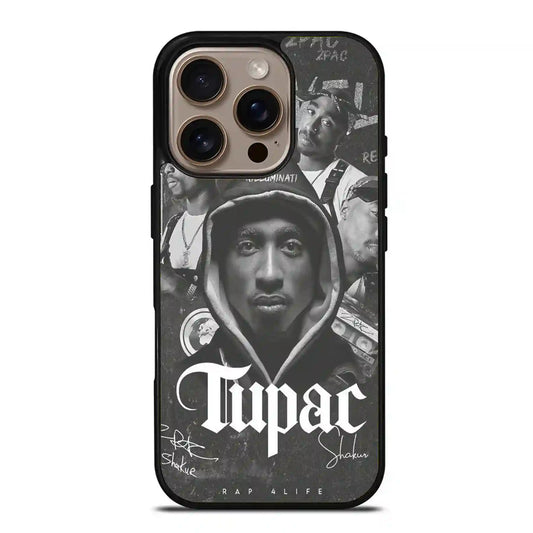 2 Pac Sakur Black iPhone 16 Pro Max Case