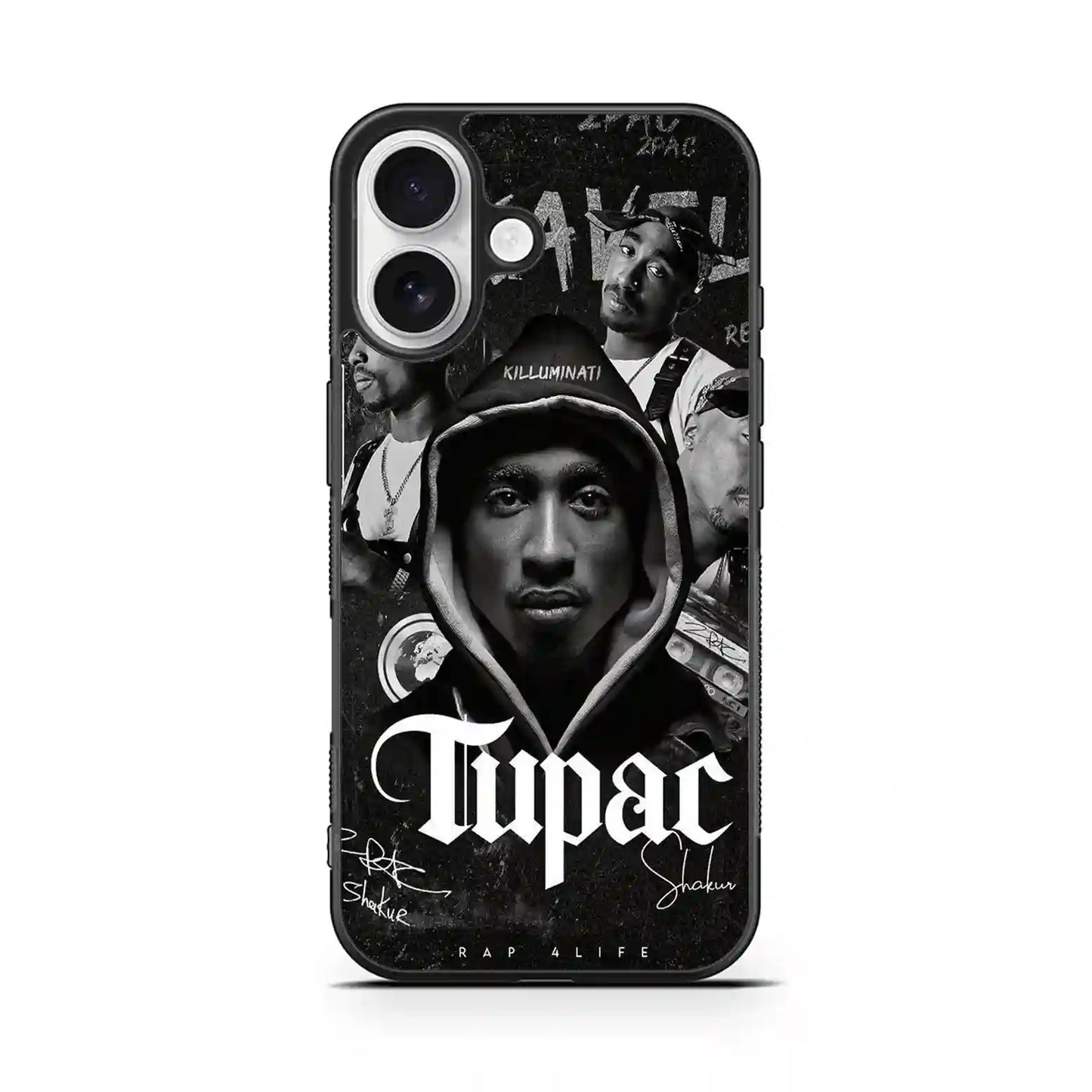 2 Pac Sakur Black iPhone 16 Case