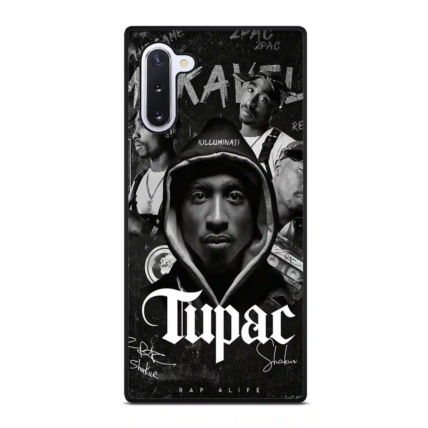 2 Pac Sakur Black Samsung Galaxy Note 10 5G Case