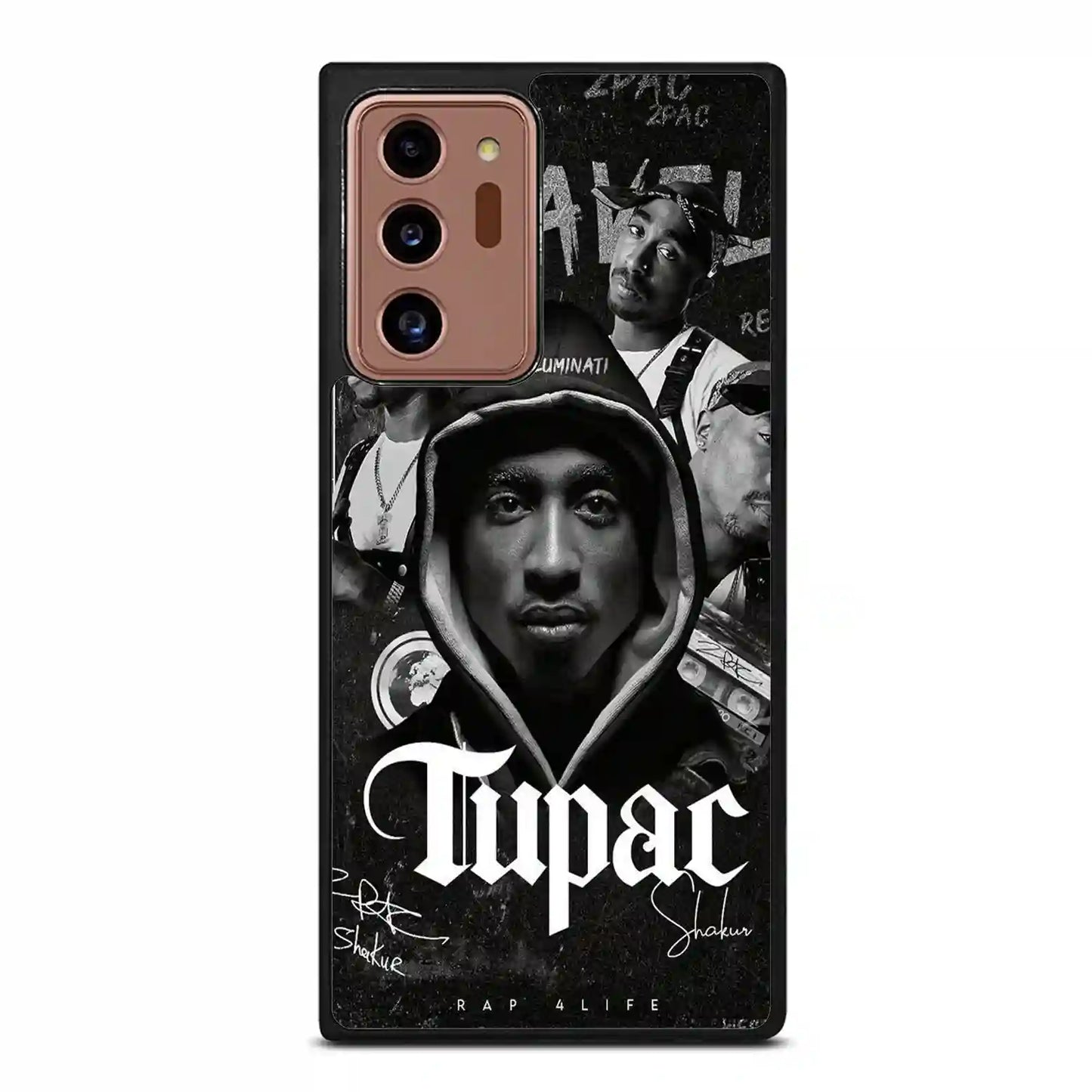 2 Pac Sakur Black Samsung Galaxy Note 20 Ultra Case