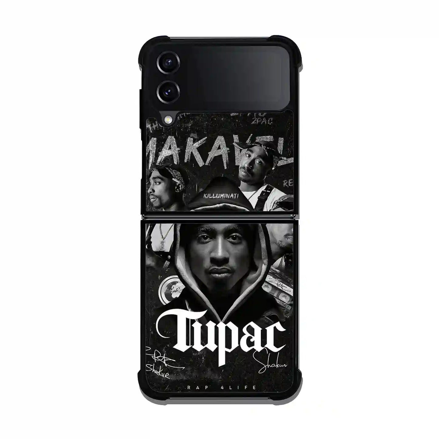 2 Pac Sakur Black Samsung Z3 Flip Case