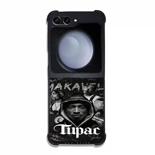 2 Pac Sakur Black Samsung Z6 Flip Case