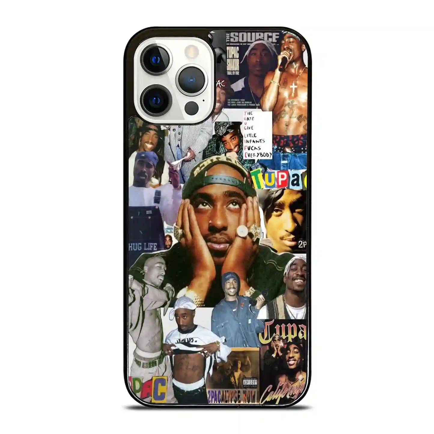 2 Pac Sakur Collage iPhone 12 Pro Case