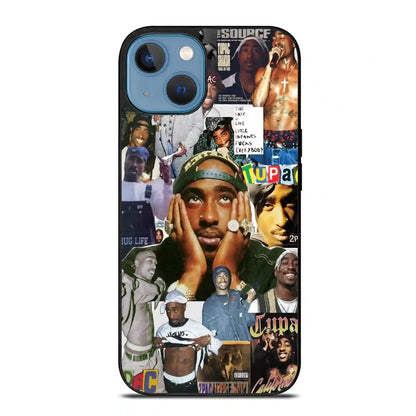 2 Pac Sakur Collage iPhone 14 Plus Case