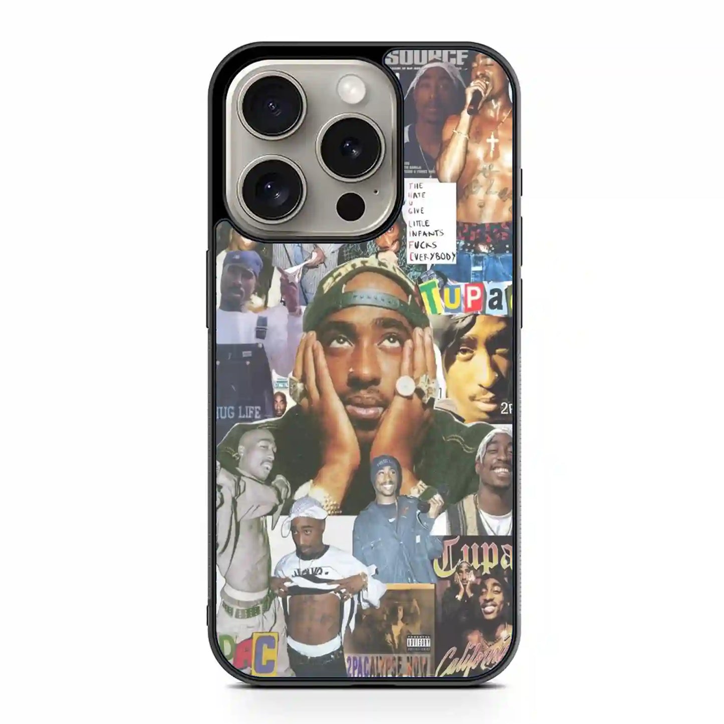 2 Pac Sakur Collage iPhone 15 Pro Max Case