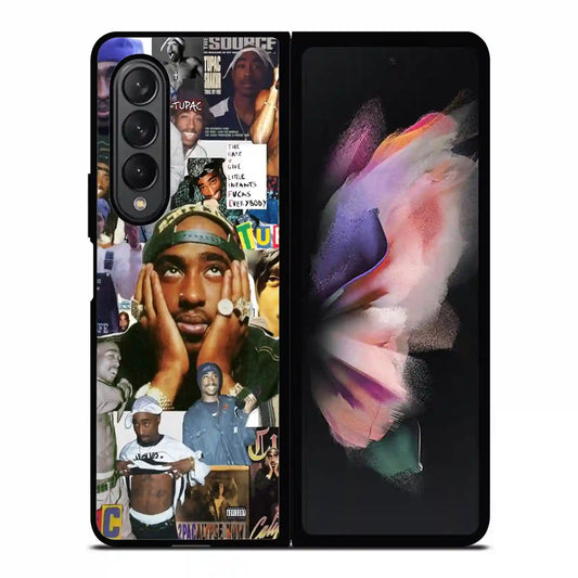 2 Pac Sakur Collage Samsung Z3 Fold Case