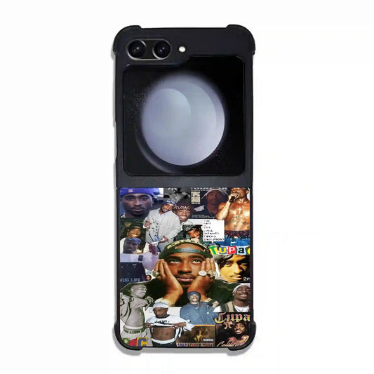 2 Pac Sakur Collage Samsung Z6 Flip Case