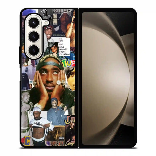 2 Pac Sakur Collage Samsung Z6 Fold Case