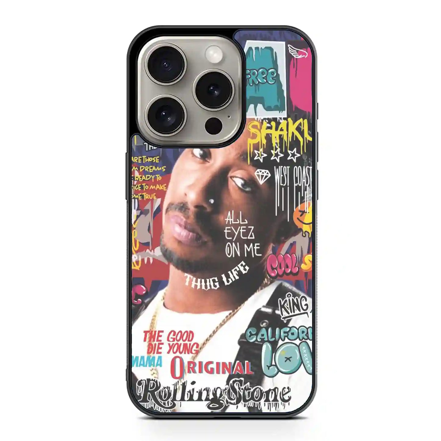 2 Pac Sakur Free iPhone 15 Pro Max Case