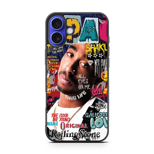 2 Pac Sakur Free iPhone 16 Plus Case