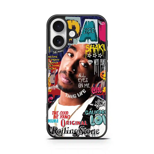 2 Pac Sakur Free iPhone 16 Case