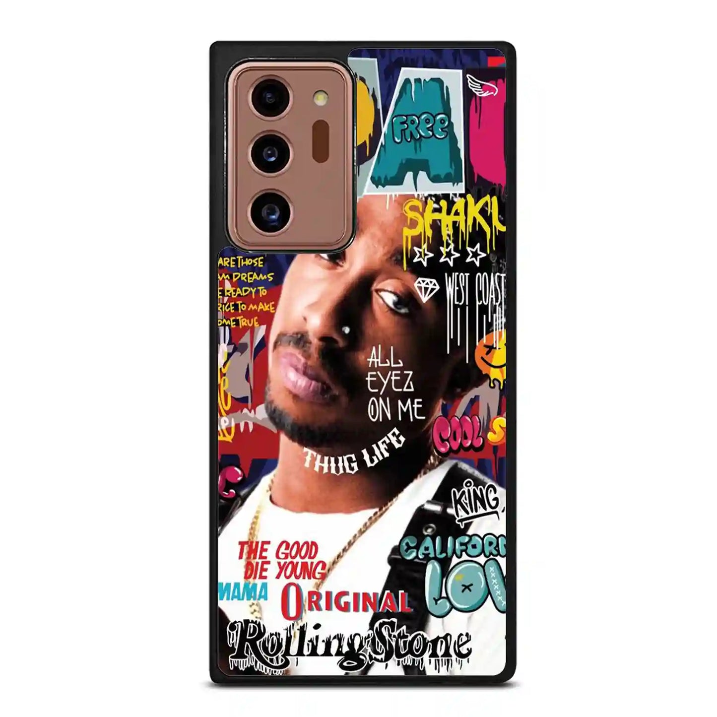 2 Pac Sakur Free Samsung Galaxy Note 20 Ultra Case