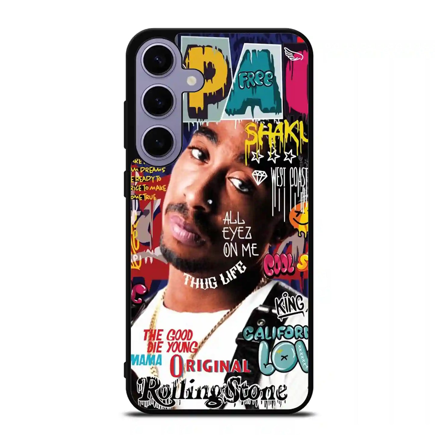 2 Pac Sakur Free Samsung Galaxy S24 Plus Case