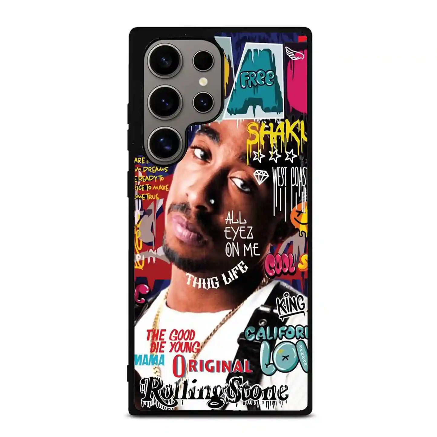 2 Pac Sakur Free Samsung Galaxy S24 Ultra Case