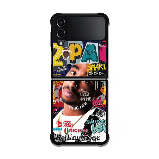 2 Pac Sakur Free Samsung Z3 Flip Case