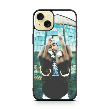 2 Pac Sakur Fuck iPhone 15 Plus Case