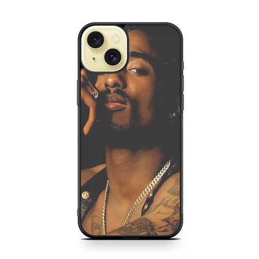 2 Pac Sakur Inspired iPhone 15 Plus Case