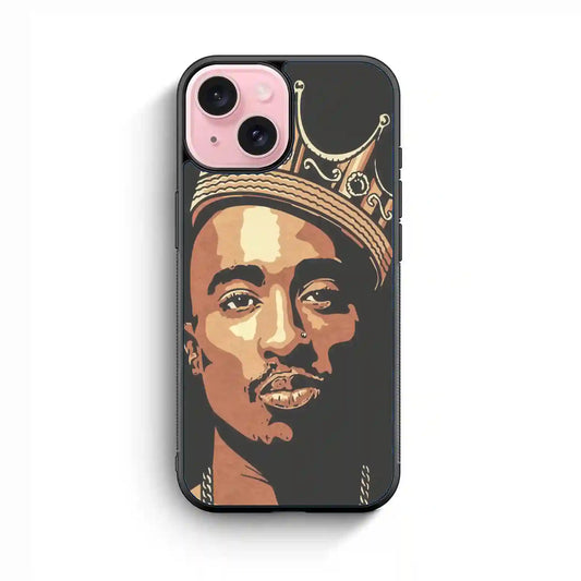 2 Pac Sakur King iPhone 15 Case