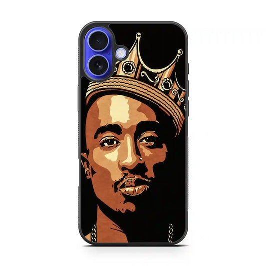 2 Pac Sakur King iPhone 16 Plus Case