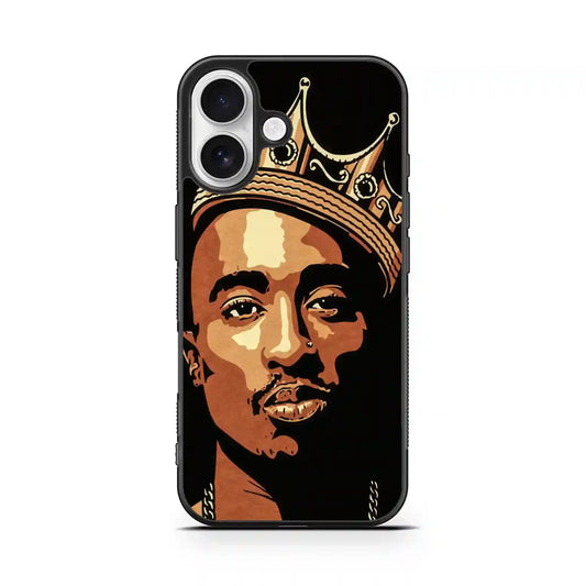 2 Pac Sakur King iPhone 16 Case