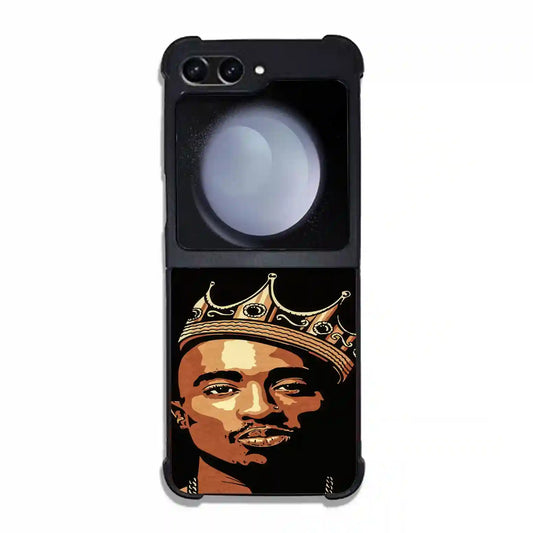 2 Pac Sakur King Samsung Z6 Flip Case