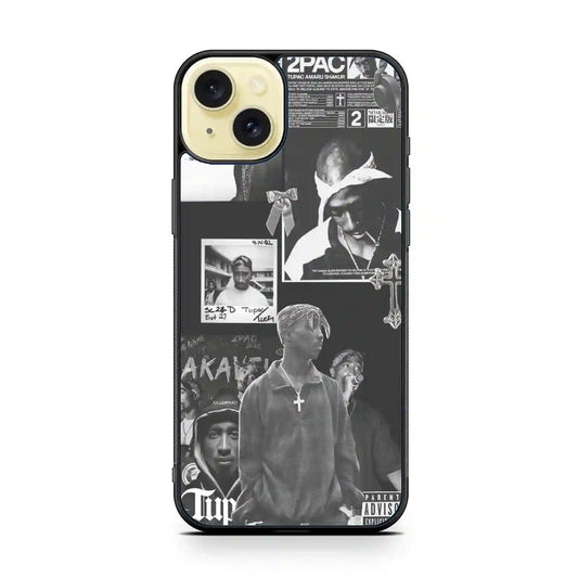 2 Pac Sakur Rap Album iPhone 15 Plus Case