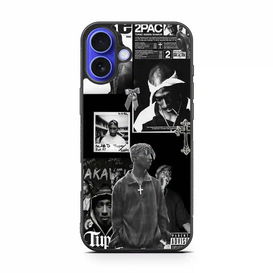 2 Pac Sakur Rap Album iPhone 16 Plus Case