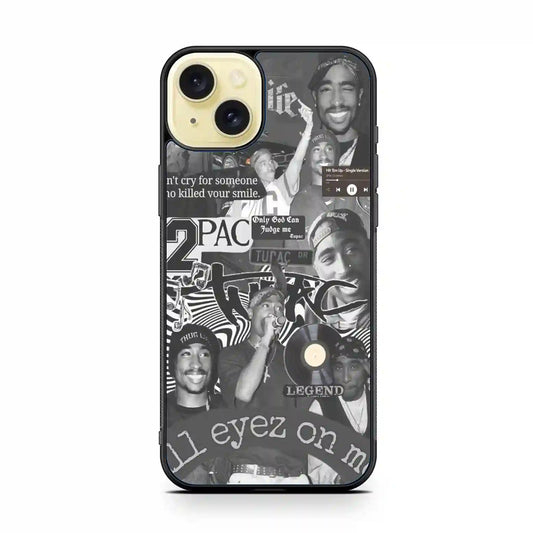 2 Pac Sakur Rap Collage iPhone 15 Plus Case