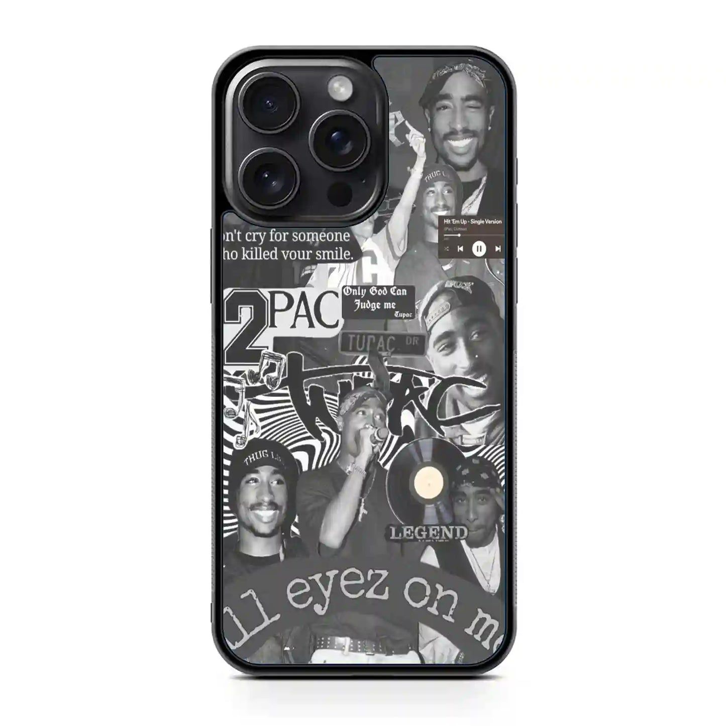 2 Pac Sakur Rap Collage iPhone 15 Pro Case