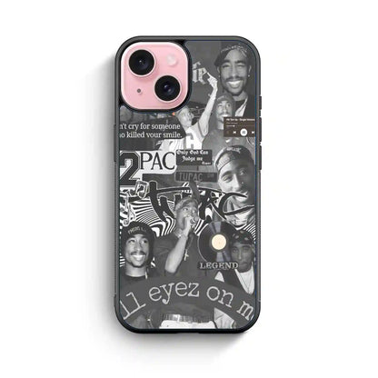 2 Pac Sakur Rap Collage iPhone 15 Case