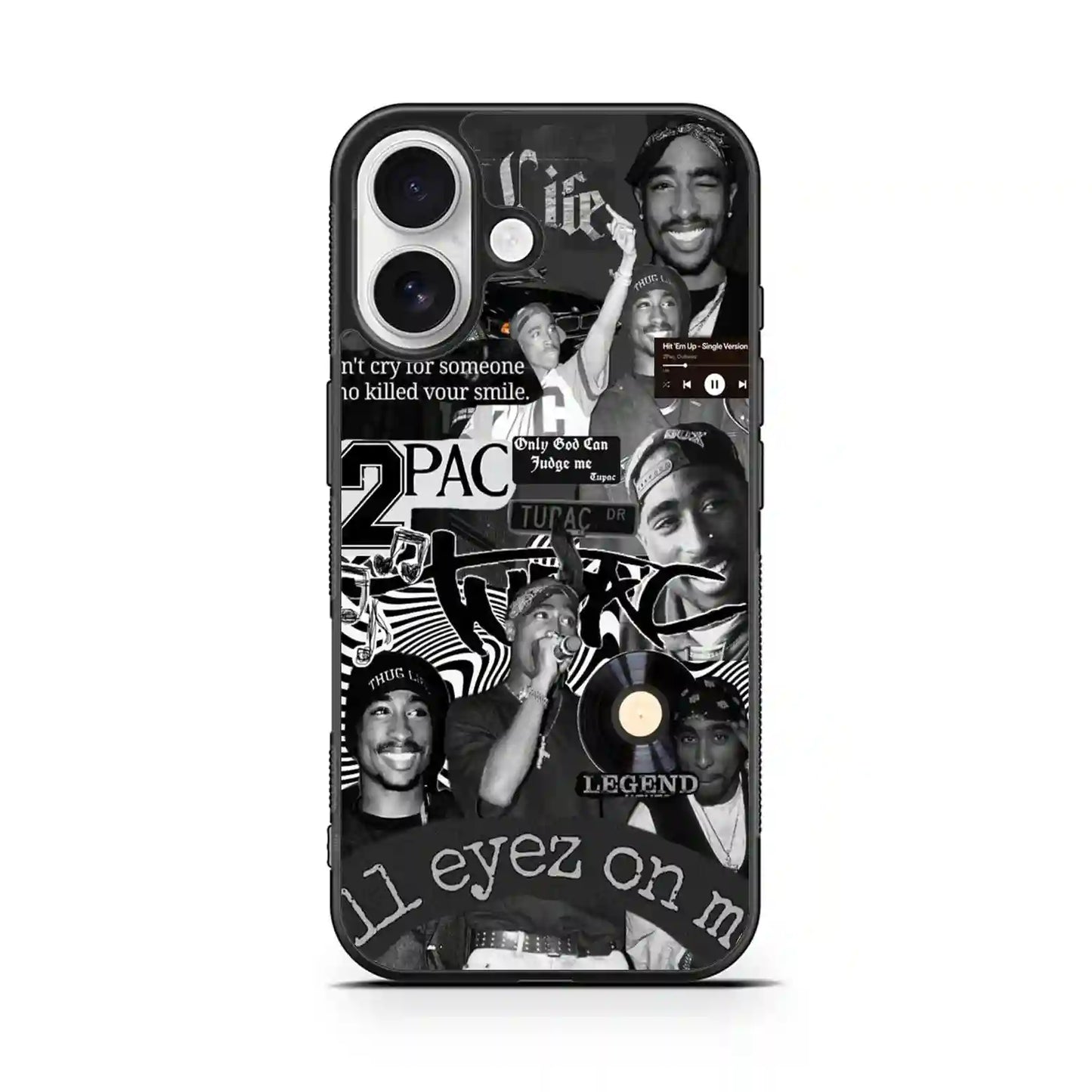 2 Pac Sakur Rap Collage iPhone 16 Case