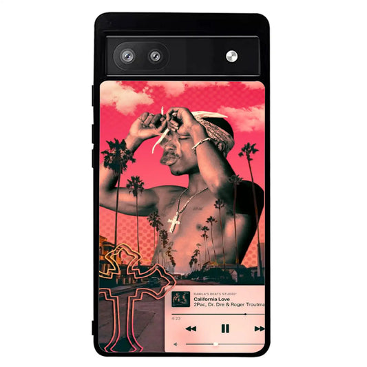 2 Pac Sakur Red Google Pixel 6A Case