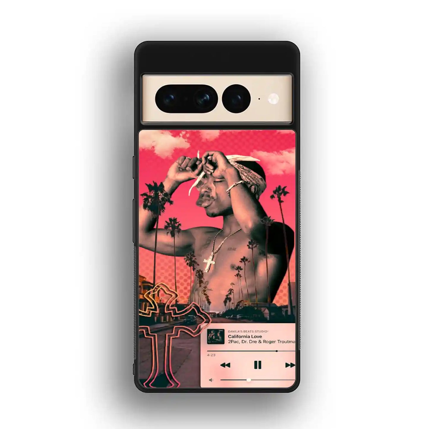 2 Pac Sakur Red Google Pixel 7 Pro Case