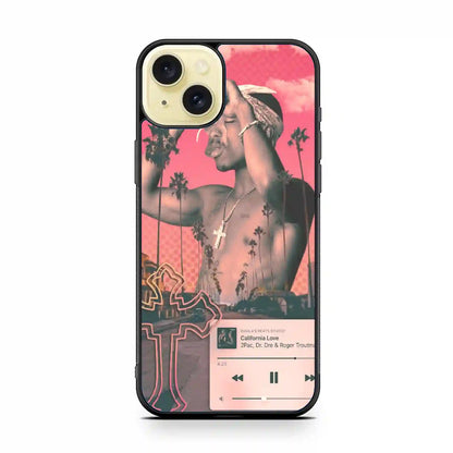 2 Pac Sakur Red iPhone 15 Plus Case