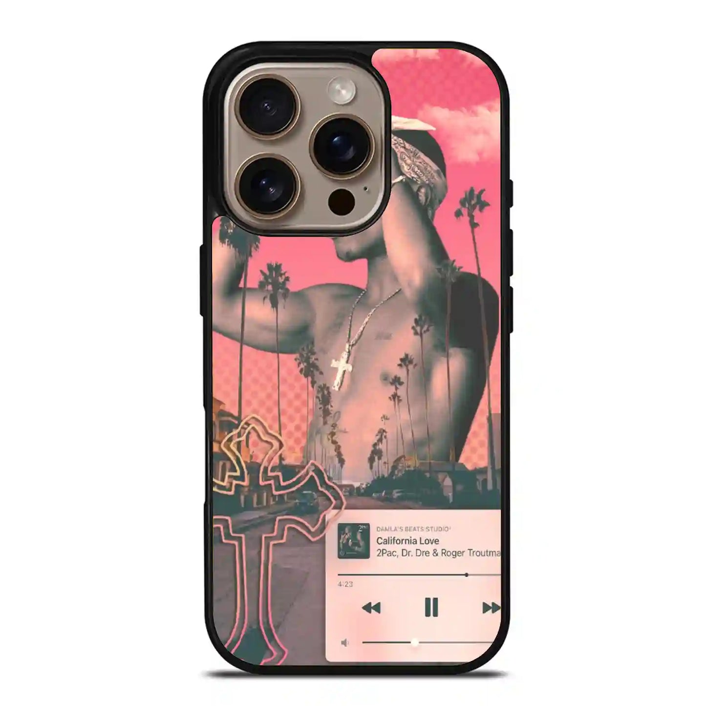 2 Pac Sakur Red iPhone 16 Pro Max Case