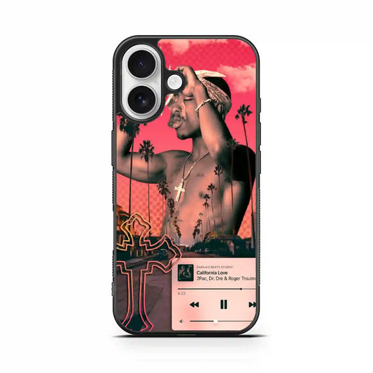 2 Pac Sakur Red iPhone 16 Case