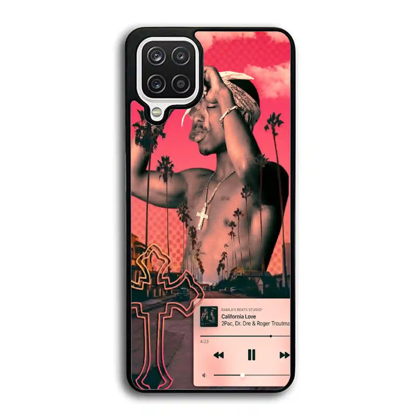 2 Pac Sakur Red Samsung Galaxy A12 Case