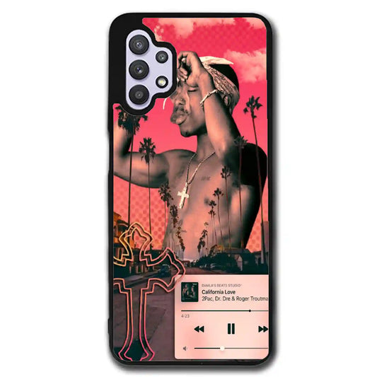 2 Pac Sakur Red Samsung Galaxy A32 5G Case