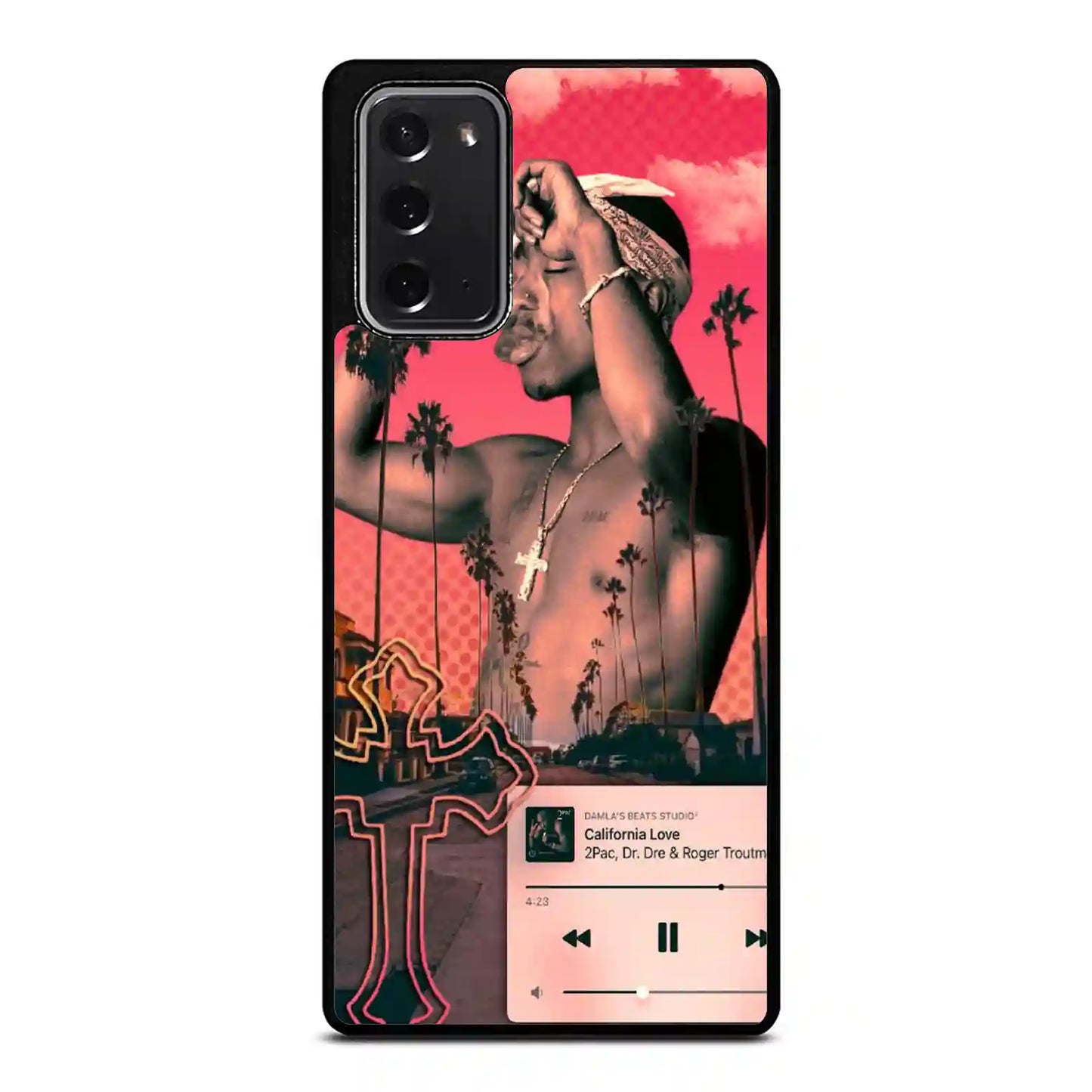 2 Pac Sakur Red Samsung Galaxy Note 20 Case