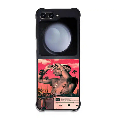 2 Pac Sakur Red Samsung Z6 Flip Case