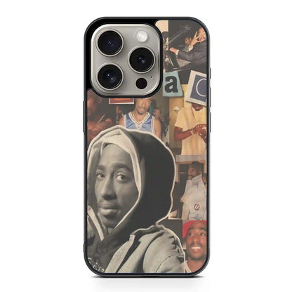 2 Pac Sakur Retro iPhone 15 Pro Max Case