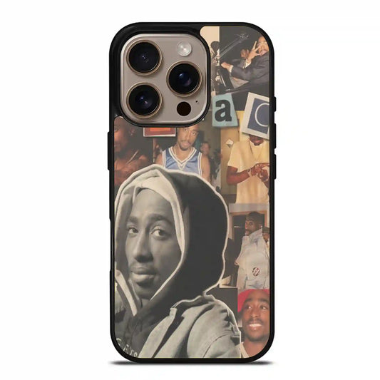 2 Pac Sakur Retro iPhone 16 Pro Max Case