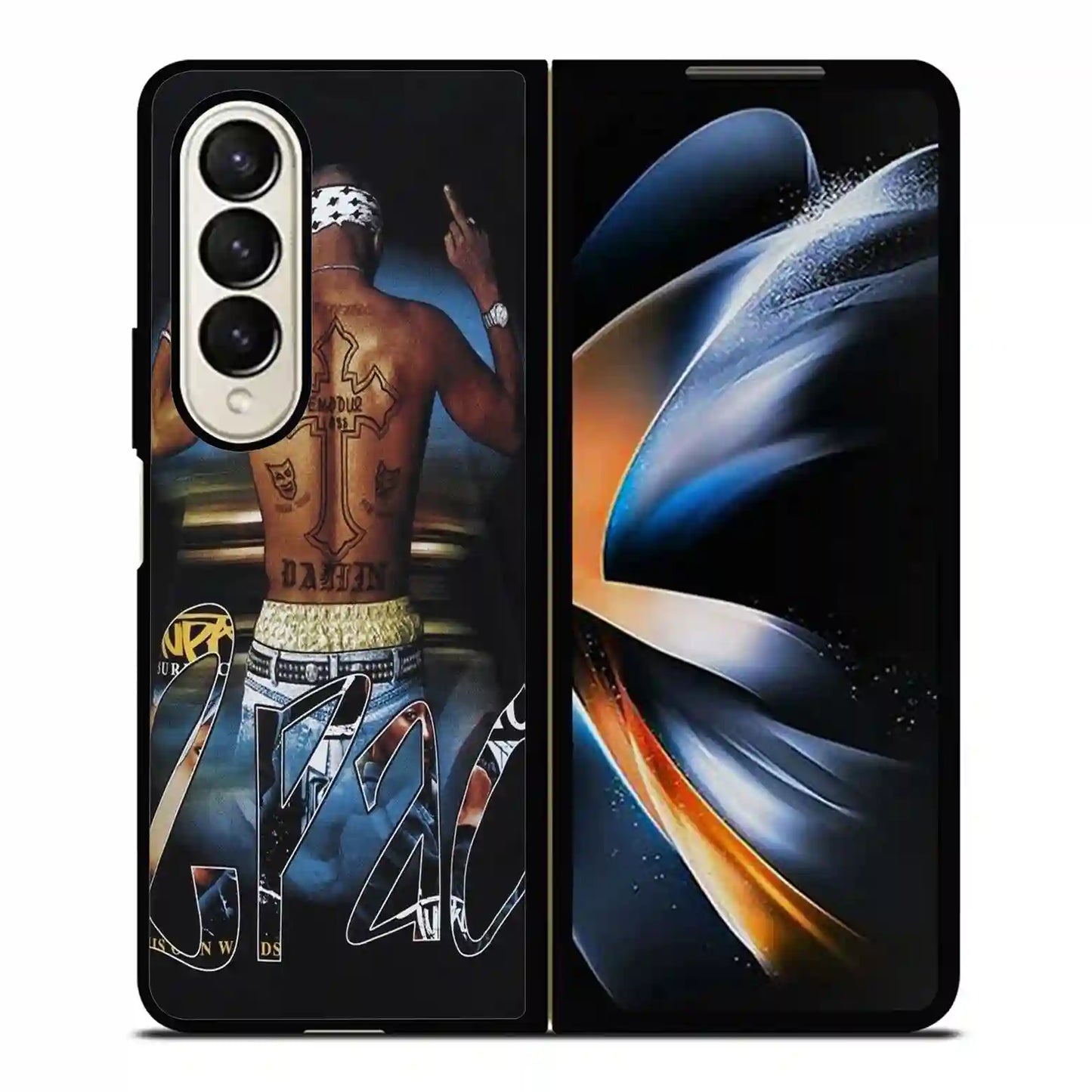 2 Pac Sakur Tatto Cool Samsung Z4 Fold Case