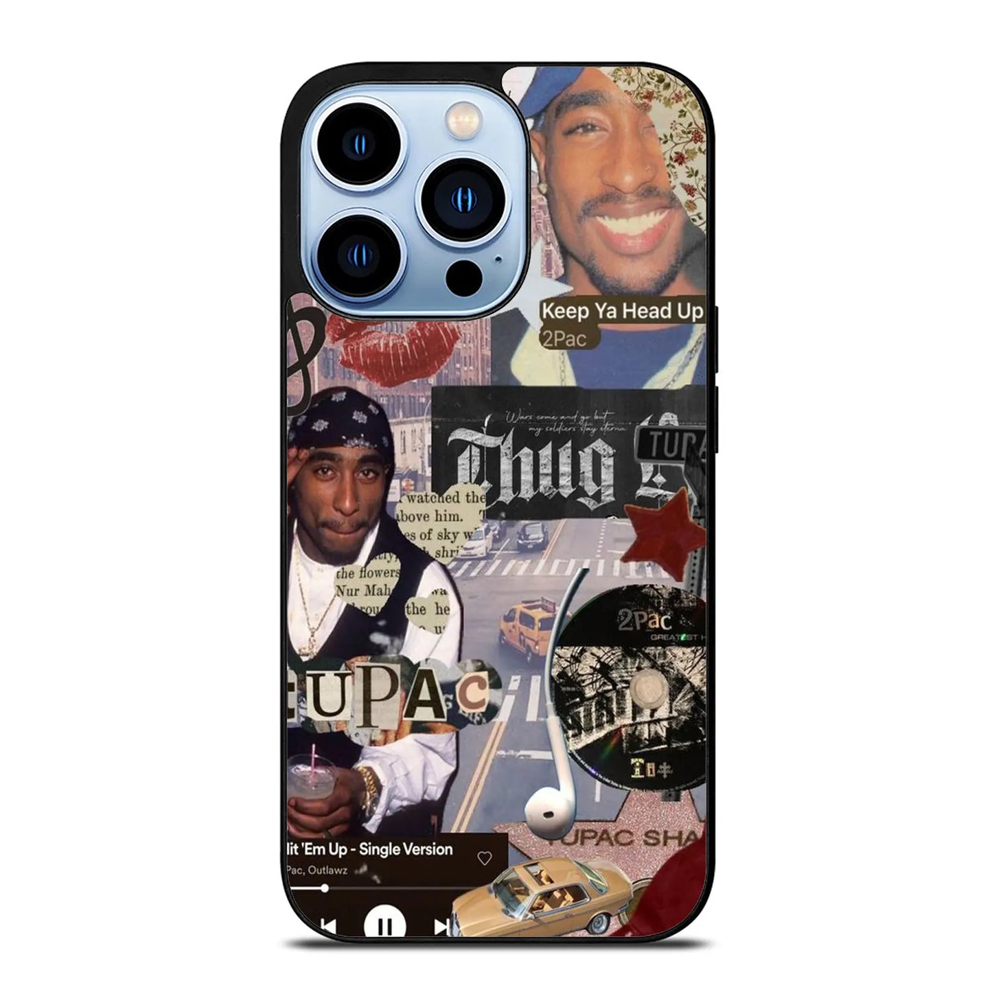 2 Pac Sakur Thug iPhone 13 Pro Max Case