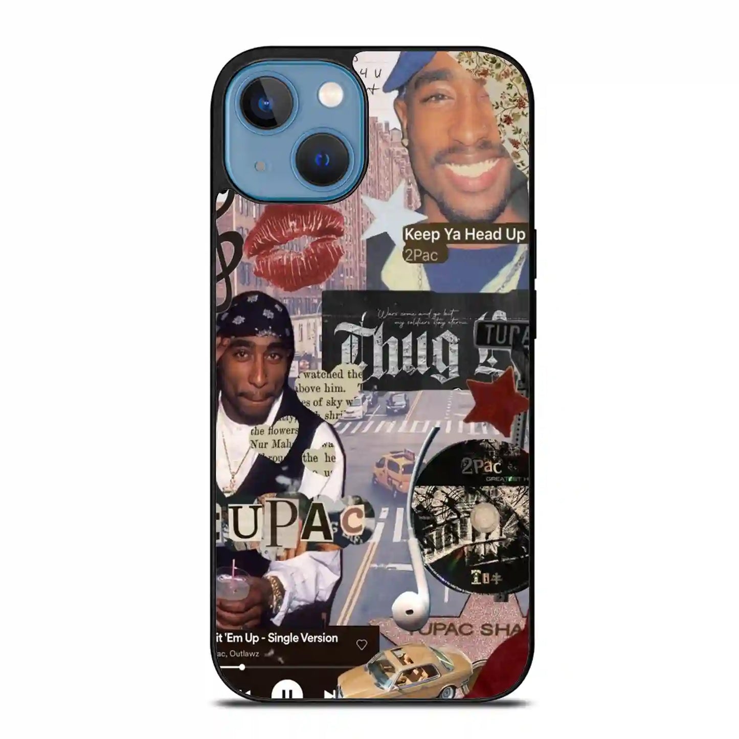 2 Pac Sakur Thug iPhone 14 Case